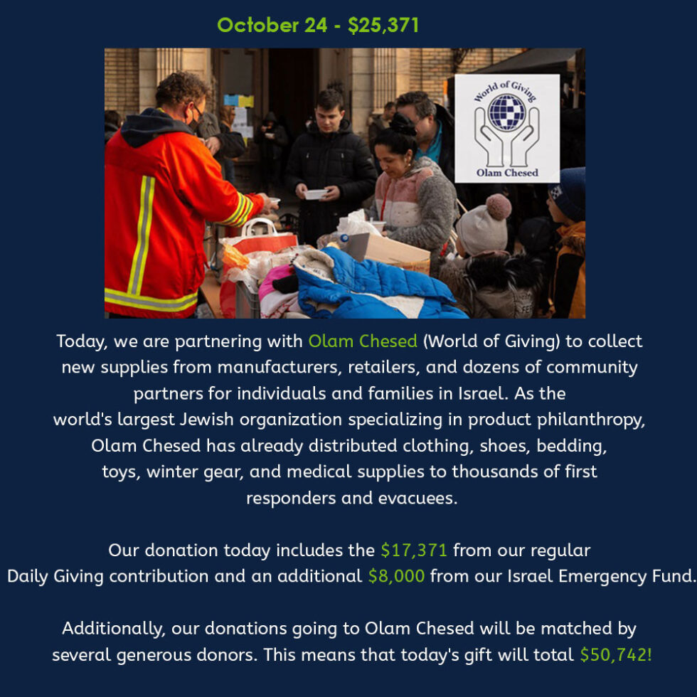 Israel Emergency Fund – Daily Giving